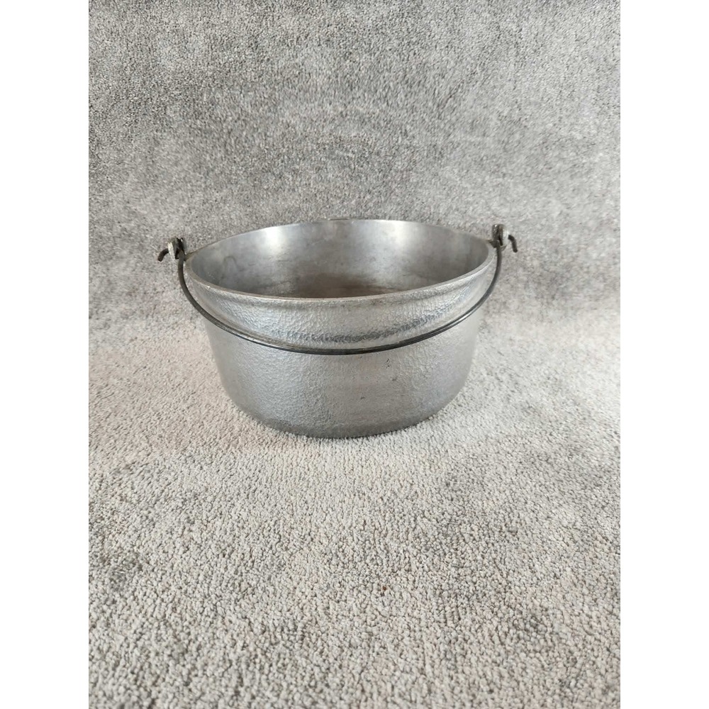 Club Aluminum Dutch Oven Silver Hammered Hammercraft Vintage Pot‎ 12in